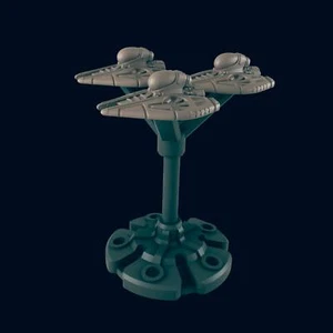 3pc Sylwarin Starfighter - Fleetscale | Starfinder | Billion Suns | Starmada - Picture 1 of 2