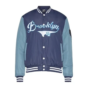 Brave Soul Mens Varsity Jacket Sponsor Press Stud Fastening Ribbed Neck Outwear - Picture 1 of 7