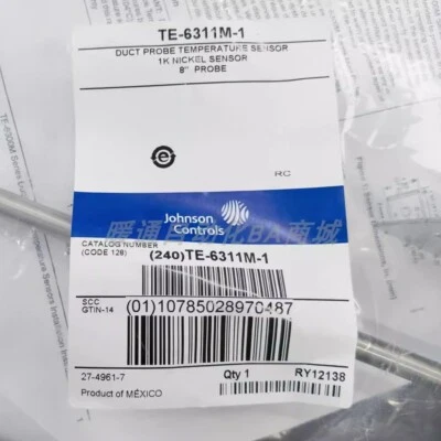 1pcs Johnson TE-6311M-1 Temperature Sensor Duct Nickel Element - Image 1 of 4