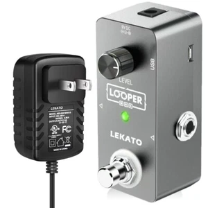 LEKATO Guitar Looper Effect Pedal Unlimited Overdubs 5 mins Loop + Power Supply - Picture 1 of 10