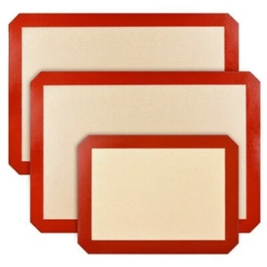 Silicone Non Stick Baking Mat Sheet Tray Oven Liner 3 PCS Reusable Baking mats - Picture 1 of 4
