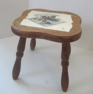 Antico sgabello Norman Rockwell 10" - Foto 1 di 12