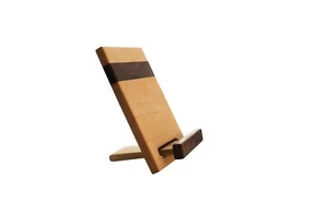 Cookbook Stand, tablet holder, Modern Recipe Display, Handmade Hardwood - Picture 1 of 5