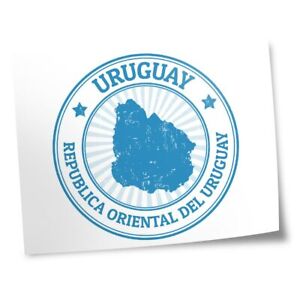 8x10" Prints(No frames) - Uruguay Map Travel Tourist Souvenir  #4654