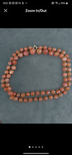 Antique faceted carnelian gemstone bead necklace Middle East beautiful