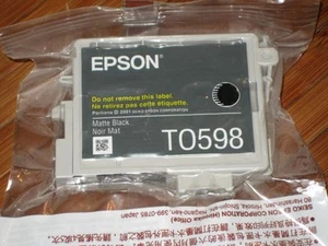 Genuine Epson T0598 Matte Black Ink Cartridge - Picture 1 of 3