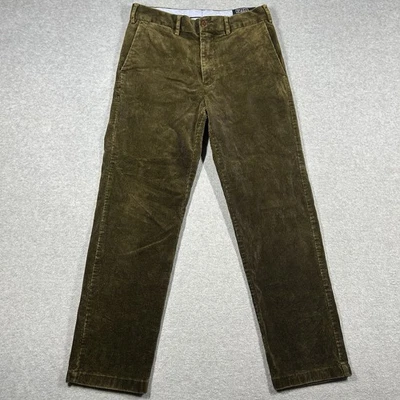 Polo Ralph Lauren Pantalón Pana Hombre 30x30 (Se Ajusta 28x27.5) Verde Frente Plano Foto 1 de 4