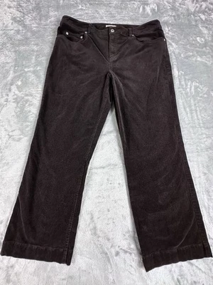 Womens Brown Corduroy Pants SIZE 16 Jones New York Sport Stretch Pockets - Image 1 of 4