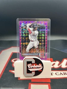 Bowman Chrome 1st Harold Rivas 2025 refractor geométrico fucsia Medias Rojas/299 - Imagen 1 de 1