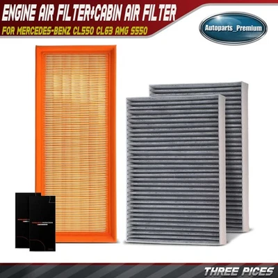 Engine & Active Carbon Cabin Air Filter for Mercedes-Benz CL550 CL63 AMG S550 - Image 1 of 4