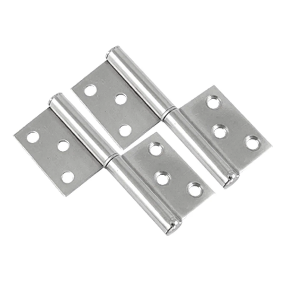 2pz Cerniere Per Porte Argentato Due Foglie Bandiera Perno Flag Hinge 2,5" - Immagine 1 di 1