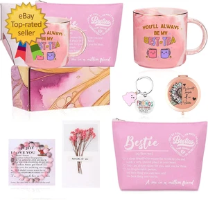 Cesta de regalo de cumpleaños Best Friend para mujer 8 piezas regalo de amistad para Bestie BFF - Imagen 1 de 12