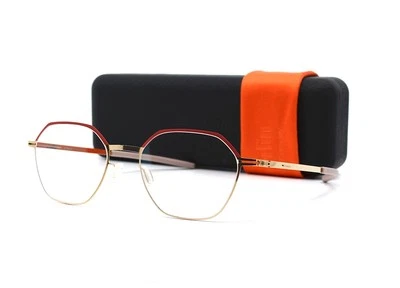 NUEVO IC! BERLÍN MALOJA MARCO DE GAFAS AUTÉNTICO ROJO ORO ROSA RX 48-20 Foto 1 de 4