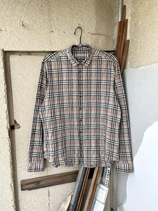Burberry Brit Nova Check Button Long Sleeve Shirt Size XL - Picture 1 of 12