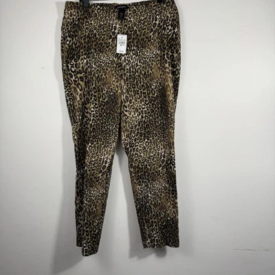 Pantalones elásticos Ashley Stewart para mujer talla 18/20 estampado animal años 80 90 leopardo Foto 1 de 4