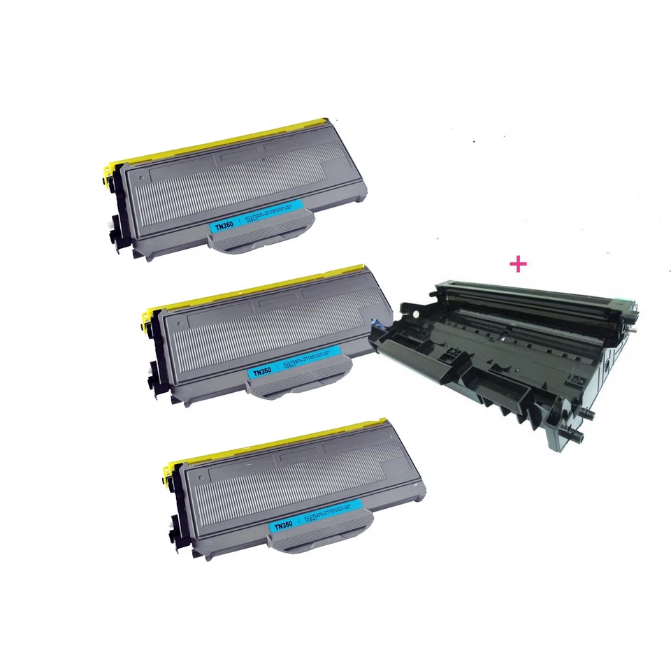 4PK (3TN360+DR360) TONER+DRUM UNIT compatible for Brother DCP7030 MFC7840,HL2140 - Image 1 of 1