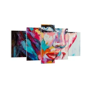 Quadro su Tela 160x85cm ragazza faccia Stampe Immagini Quadri Moderni Murale - Foto 1 di 10