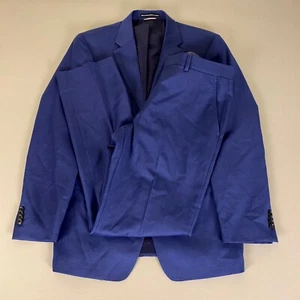 Tommy Hilfiger Wool Two-Piece Suit Blazer Pants Men's Size 38R x 32W Blue EUC - Picture 1 of 23