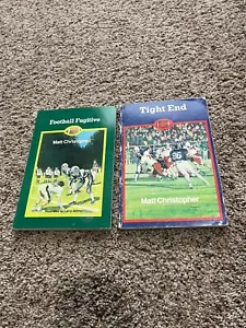 Vintage 1976/81 Matt Christopher Books Football Fugitive Tight End (Paperback) - Picture 1 of 4
