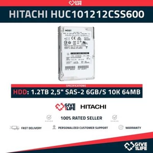 HITACHI HUC101212CSS600 1.2TB HDD 2,5" SAS-2 6GB/S 10K 64MB - Bild 1 von 7