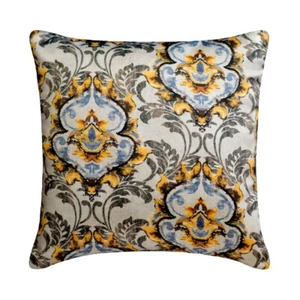 Grey Decorative Throw Pillow Cover, 16"x16" Satin Cushion - Zuma - Picture 1 of 3