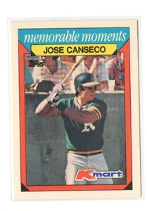 Jose Canseco 1989 Kmart Memorable Moments #4 Oakland A's Baseball Card - NRMT - Picture 1 of 2