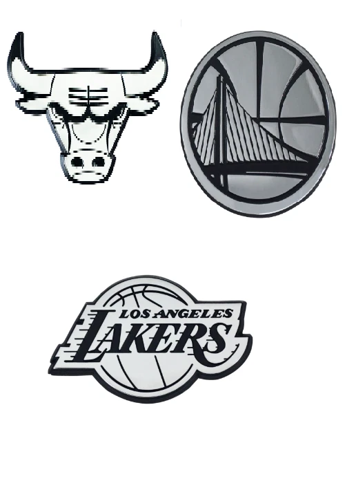 Brand New NBA Chrome Metal 3D Sticker Decal Emblem Car Truck SUV Made in USA - Image 1 of 1