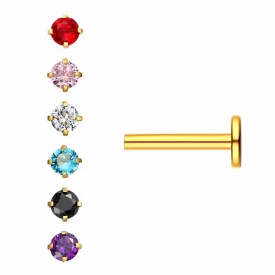 6 PIEZAS CZ Acero Quirúrgico Hélice Labret Monroe Labios Oreja Tragus Barra Cartílago Tachuelas Foto 1 de 4