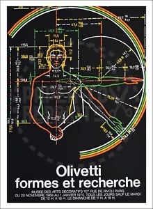 POSTER PUBBLICITARIO OLIVETTI - RISTAMPA FORMES ET RECHERCHE - Foto 1 di 1