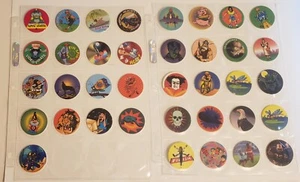 Mixed Lot of 37 Blank Back Milk Cap/POGS Sports Bugs Animals Bikes Planes Gnomes - Picture 1 of 4