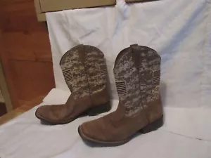 Ariat Boots Sport Patriot Camo American Flag Youth - Size 5 - Picture 1 of 3