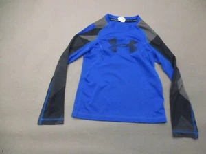 Under Armour HEAT GEAR Size XS Boy Blue Long Sleeve Compression Athletic Top 689 - Picture 1 of 6