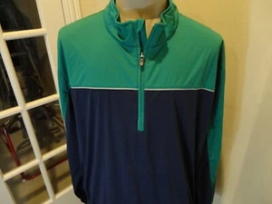 Blue & Green PGA  Authentic 1/4 Zip Polyester Golf Golfing Jacket 2XL Excellent - Picture 1 of 9