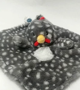 Mary Meyer Chicken Security Blanket Lovey Gray With Polka Dots 11 Inch - Picture 1 of 6