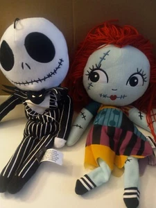 "Muñecas de peluche Disney Pesadilla antes de Navidad Jack Skellington y Sally 18""" - Imagen 1 de 5