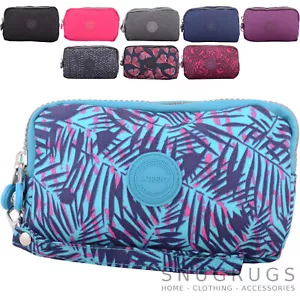 Ladies Womens Large Zip Round Purse / Clutch / Money Holder Wrist Strap - Picture 1 of 28