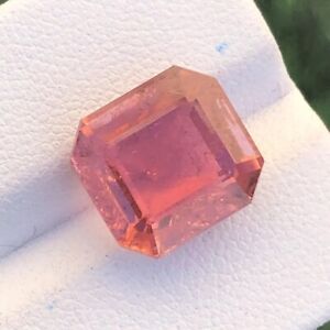 8.10 Carats Natural Faceted Peach Color Tourmaline Loose Gemstone