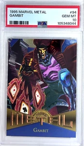1995 Fleer Marvel Metal #94 Gambit PSA 10 GEM MT - Picture 1 of 2