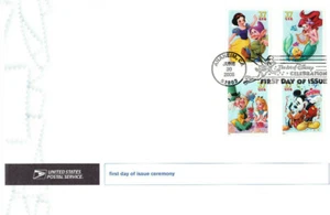 USPS 1st Day Ceremony Program #3912-#3915 Art of Disney Celebration Snow White  - Picture 1 of 3
