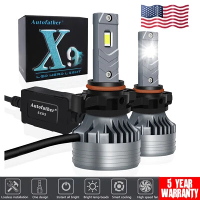 2X 5202 LED Headlight Bulbs Kit Fog Driving Lamps 6000K Cool White 200W 30000LM Foto 1 de 4