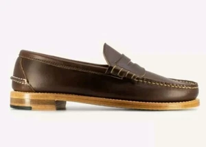 Mocasín Oak Street Bootmakers para mujer 7 Beefroll Penny MARRÓN Hecho a mano en EE. UU. - Imagen 1 de 20