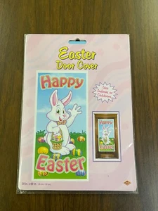 HAPPY EASTER BUNNY DOOR COVER Photo Booth Prop Party Wall Decoration 30x60-NIP - Picture 1 of 4