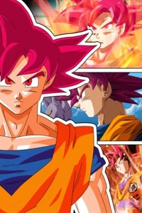 Dragon Ball Super Z Goku Super Saiyan God Red ANIME POSTER 24 X 18" - Picture 1 of 2