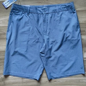 HANG TEN Men's Shorts Quick Dry Lightweight Adjustable, 36 green blue check - Picture 1 of 7