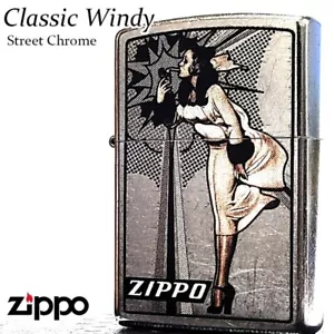 Zippo Classic Windy American Street Cromo Usato Finitura Lavorazione Unilaterale - Foto 1 di 5