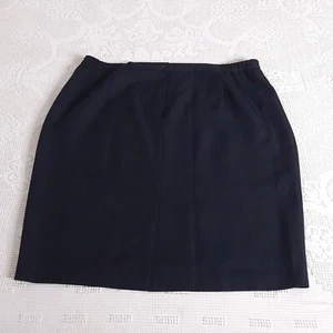 Vintage Unbranded Womens Size 2X 24w A-line Skirt 1980 Black Lined Back Slit - Imagen 1 de 7