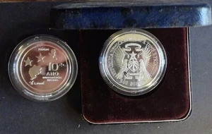 ST TOME THOMAS PRINCE SILVER PROOF COIN 100 DOBRAS 1985 KM#42a 10th INDEPENDENCE - Picture 1 of 1