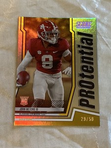 2022 Score John Metchie NFL Football Protential Gold Parallel Rookie Card 29/50