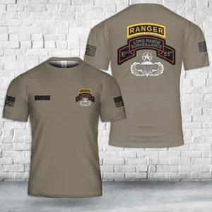Nombre personalizado US Army Echo Company 51st Inf (LRS)(ABN) - Ranger - Jumpmaster T-Sh - Imagen 1 de 2