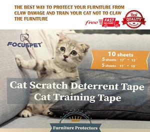 10Pack Cat Scratch Deterrent Tape double side Transparent Furniture protectors - Picture 1 of 2
